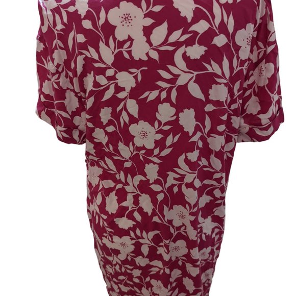 Time and Tru Floral Hawaiian Dress Pink Medium - Picture 6 of 9